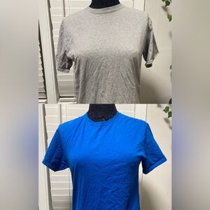 Fruit of the Loom Gray and Blue Shirts
